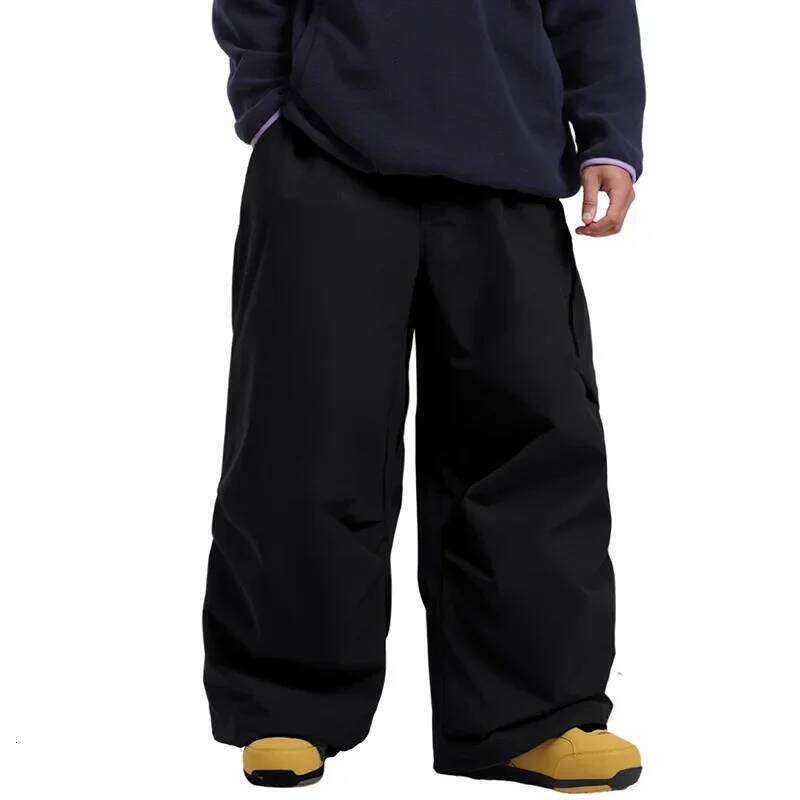 2025 New Ski Women's Winter Outdoor Single Board Windproof Breathable Warm Men's Sports Loose Wide Leg Pants