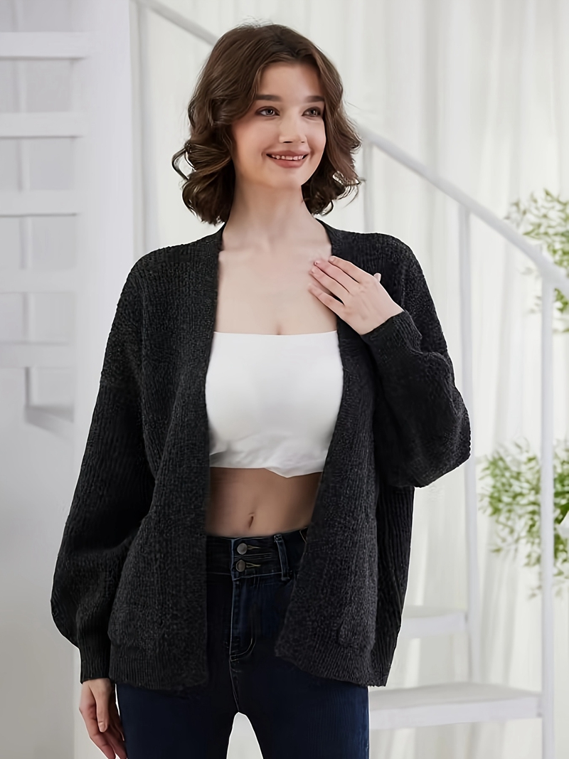 Long and large cardigan women's coat is casual and lazy, and thin spring and autumn sweaters are worn outside the wind.