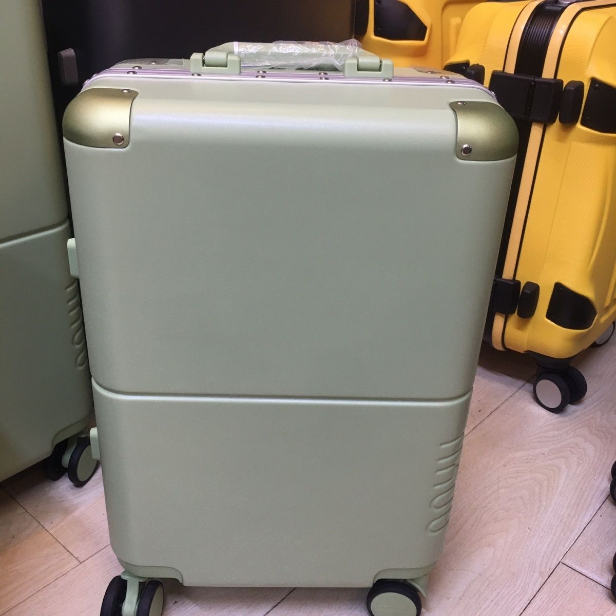 High quality suitcase trolley case large capacity international students password box new aluminium frame suitcase 20 22 24 26inch