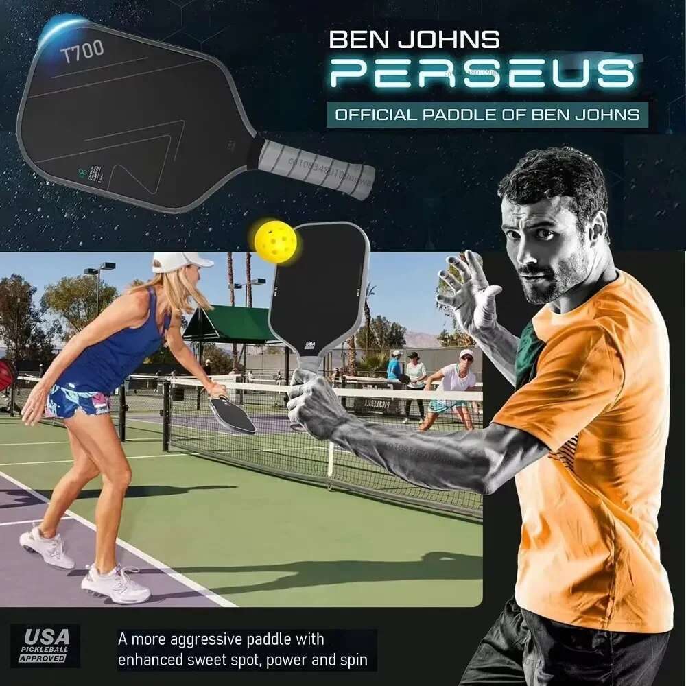 T700 Thermoformed Unibody Raw Fiber Pickleball Paddle Carbon Friction Surface SpinTextured Increased Power USAPA Approved