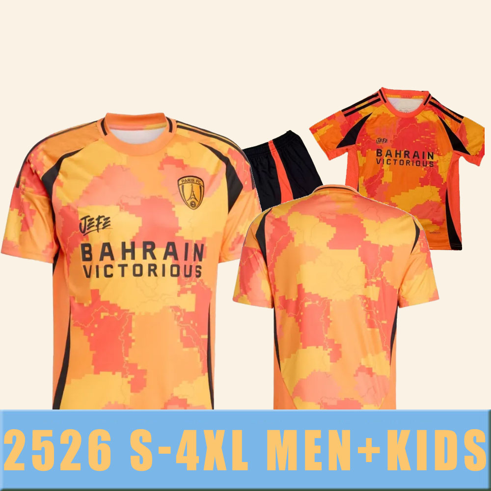 2025 2026 S-4XL Soccer Jersey 2025 2026 men kids kit Football Shirts Kit Paris FC Krasso 3rd Gory Equipment uniforms