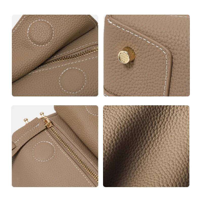Leather pillow official website 2025 new commuter large capacity cross-body women's bag fashionable shoulder