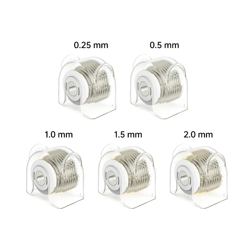 10Pcs Cartridges Bio Roller G5 Replace 540 Titanium Needle 0.25mm 0.5mm 1.0mm 1.5mm 2.0mm EMS Derma Roller Head Microneedle Stamp Dermapen G5 Device A