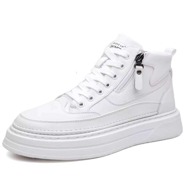 Hot Selling Fashion Winter Casual White Outdoor Leather Boots High Top Men's Shoes