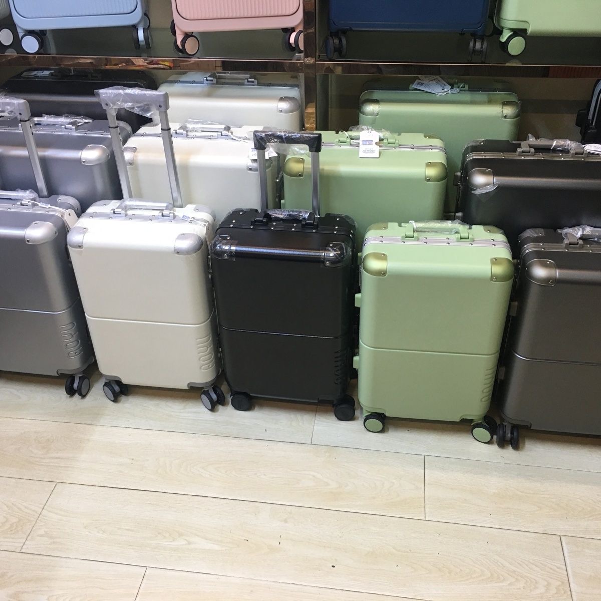 High quality suitcase trolley case large capacity international students password box new aluminium frame suitcase 20 22 24 26inch