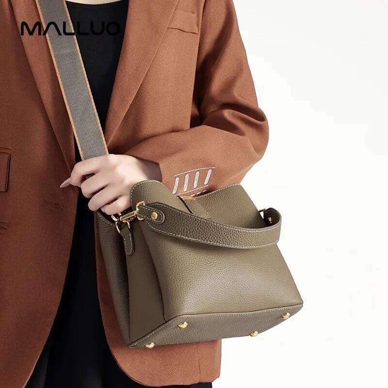 Women Natural Cow Leather Casual Commuter Shoulder Bags Female Fashion Retro Crossbody Bag Lady Cowhide Handbag
