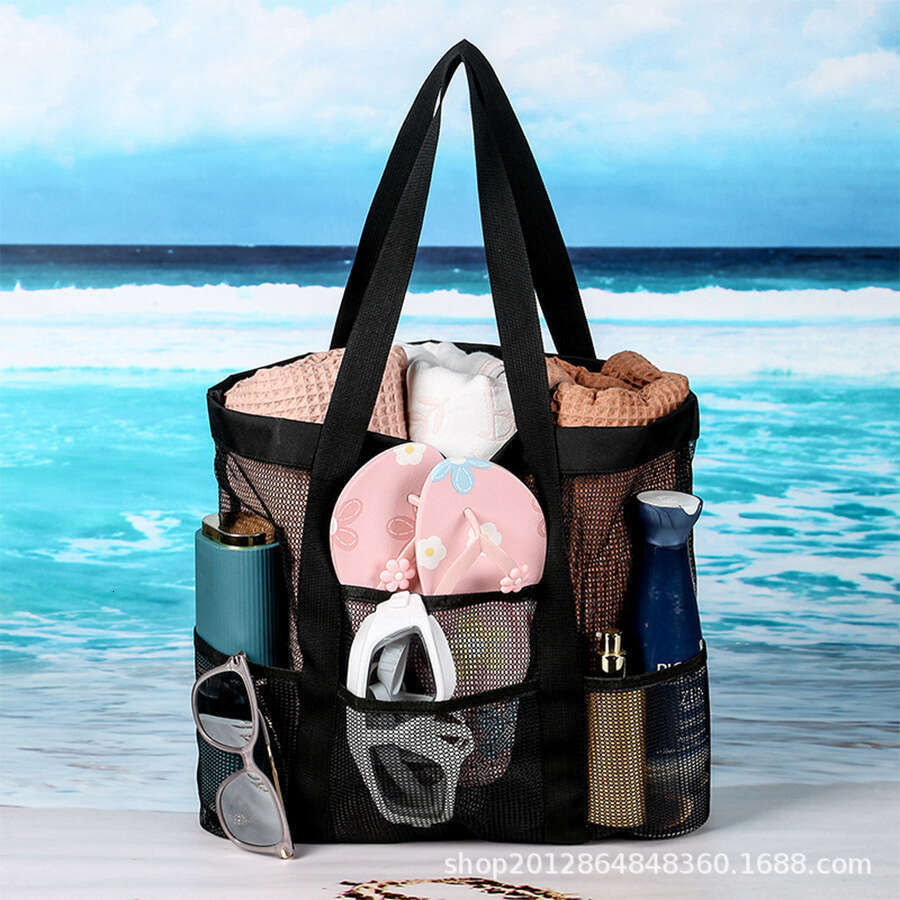Summer New Korean Style Beach Swimming Toy Handheld Storage Large Capacity Mesh Visible Makeup Toiletry Bag