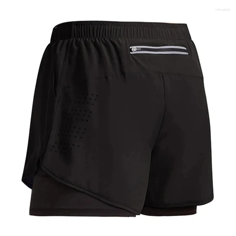 Men's Shorts Sports Running Wear 2-in-1 Double-layer Beach Summer Gym Fitness Training Jogging