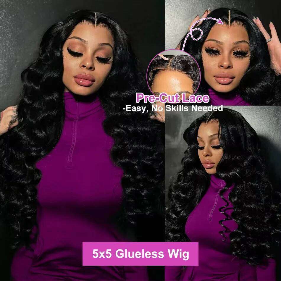 250 Density Loose Deep 13x6 Front Human Hair Wigs 30 40 Inch Curly Water Wave 13x4 HD Lace Frontal Wig For Women