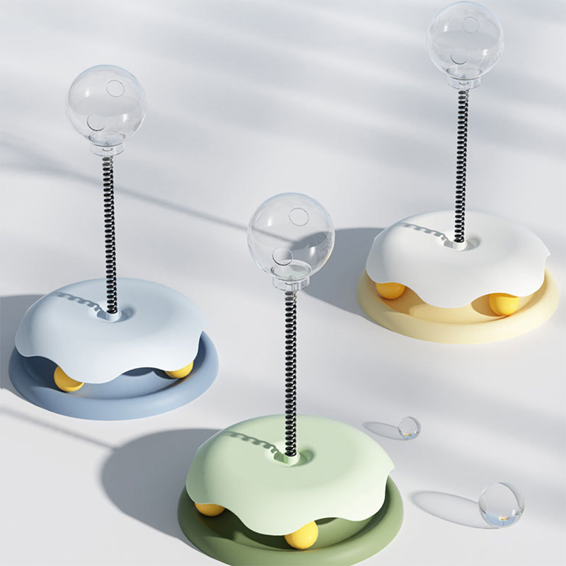 New spinning toy for teasing cats leaking food ball for cats to enjoy themselves and play with Cat teasing stick interactive pet supplies wholesale