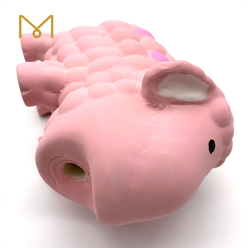 Interactive Latex Sheep dog Toy Pink Cute Natural Rubber Screaming Funny Squeaky Custom Latex Non toxic Soft Chew Toy for Dogs 2pcs/Pack