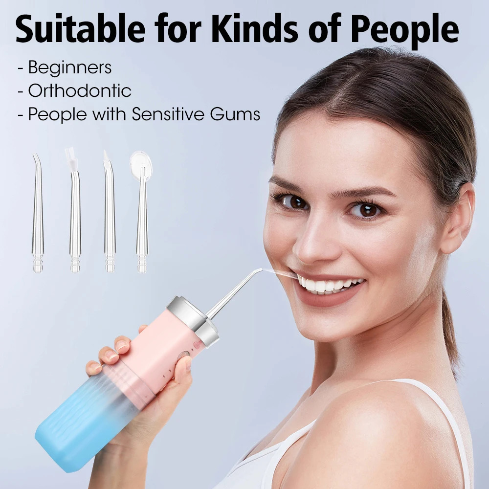 Oral Irrigator Portable Rechargeable Powerful Battery Life Water Teeth Cleaning Stick For Home TravelWater Flosser Teeth Pick 250605