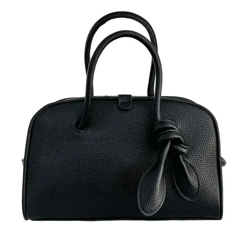 New handbag for female office workers large capacity commuting bag matte PU leather Boston handbag womens high-end feel Y250607