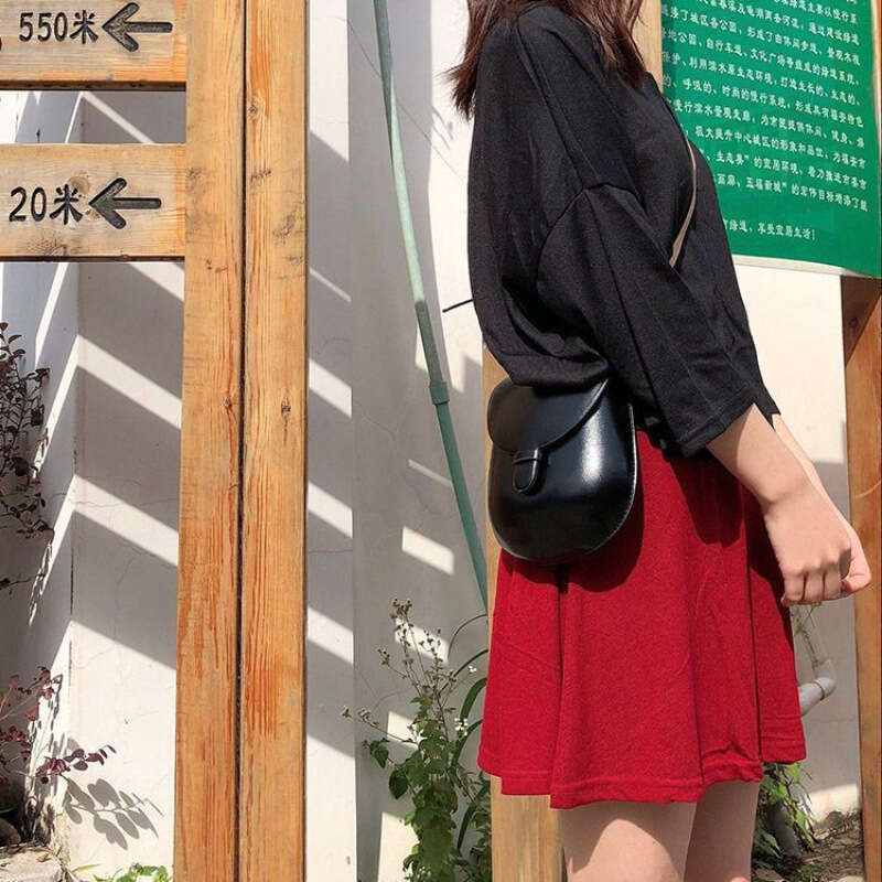 2025 New Pastoral Crossbody Ins Style Chubby Shoulder High Appearance Cute Solid Color Phone Bag