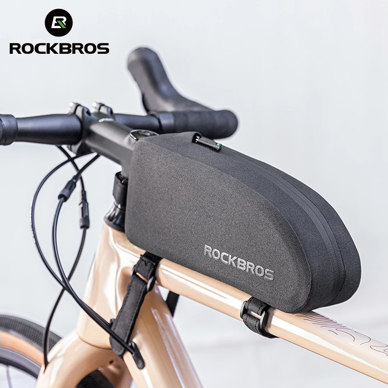 ROCKBROS Bicycle Bag Bike Frame Top Tube Bag Large Capacity Storage Waterproof Hard Shell Bicycle Bag MTB Road Bike Accessories 250610
