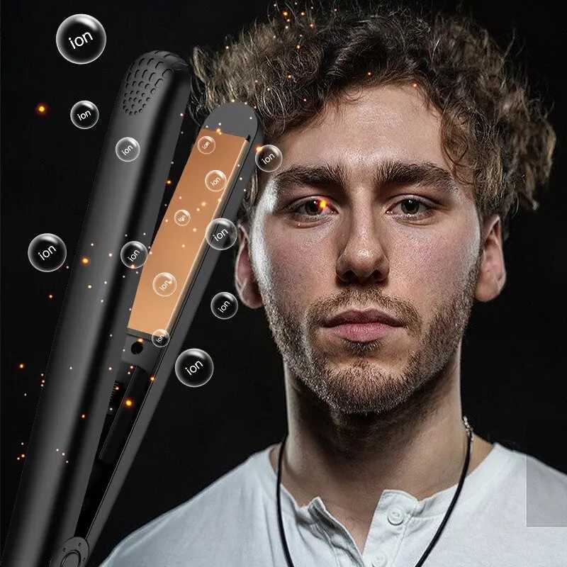 Curling Iron Mens Special Straight Volume Dual-purpose Straight Board Clip Fluffy Hot Hair Artifact Boys Mini Electric W250610