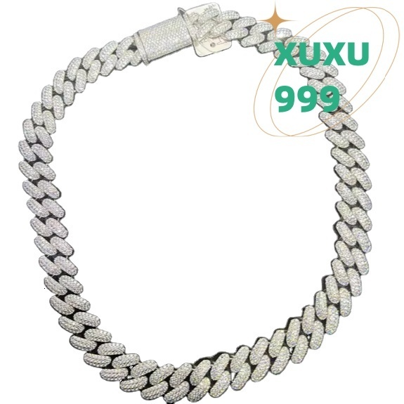 18mm Cuban Link Chain Moissanite 925 Sterling Sliver Luxury 22 Inches Diamond Necklace Hip Hop Necklace OACOCA