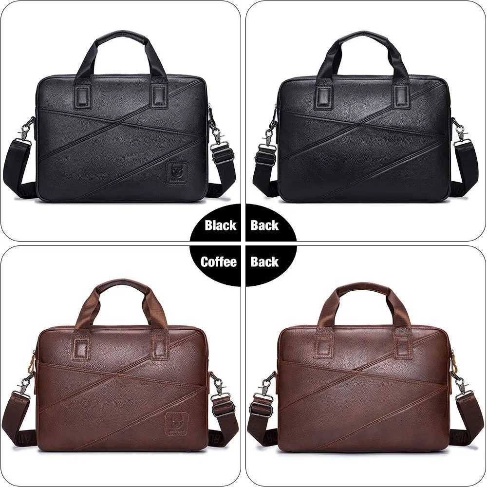 BULLCAPTAIN 2020 Mens Briefcase Business Handbag Can Be Used For 15 Inch Laptop Casual Shoulder Messenger Bags Leather Bag Men W250610
