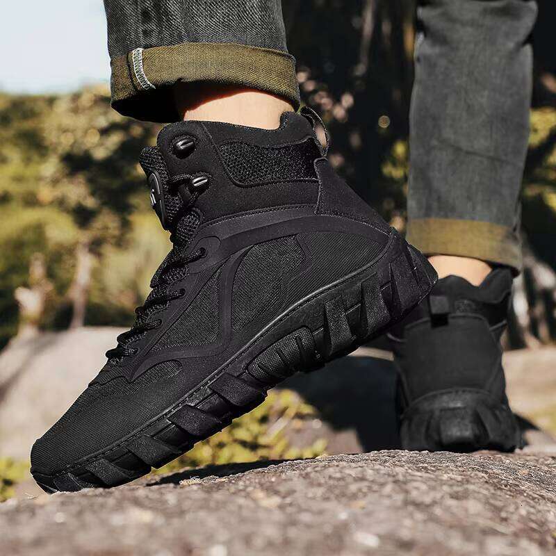 Wholesale High-quality Men's Hiking Outdoor Fashionable High Top Sports Breathable Walking Shoes for Men