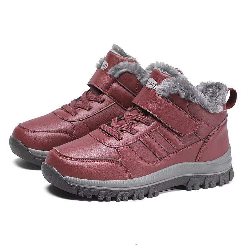 Couples Snow Wear-resistant Non-slip Outdoor Hiking Plus Veet Warm Cotton Shoes
