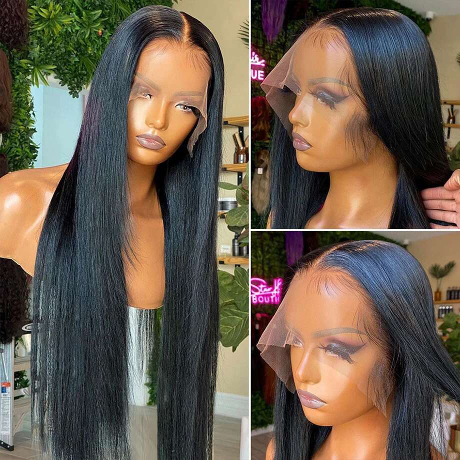 13x6 Hd Bone Frontal Wig Pre Plucked Brazilian Remy Straight 13x4 Lace Front 100% Human Hair Wigs For Women