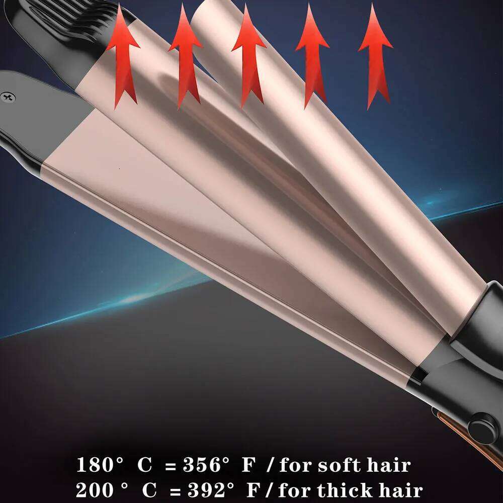 Curler Straightener Professional Curling Iron Heated Hair Styling Anti-Scald Thermal Brush Curl Wand