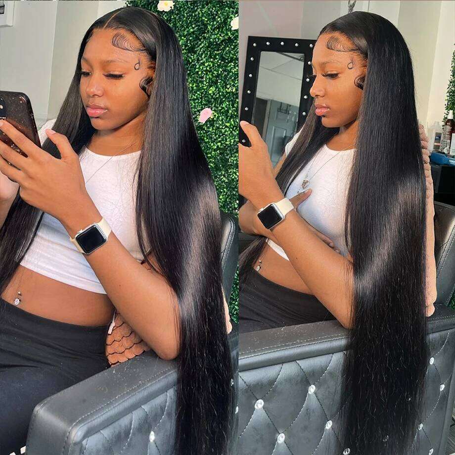 13x6 Hd Bone Frontal Wig Pre Plucked Brazilian Remy Straight 13x4 Lace Front 100% Human Hair Wigs For Women