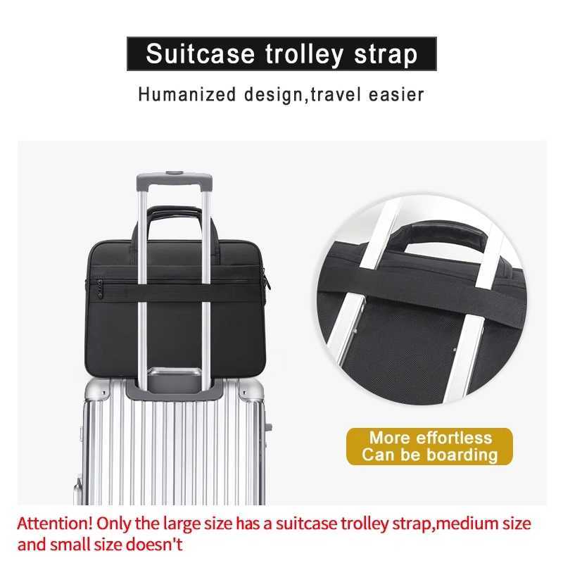 Large Capacity Briefcase Bag Men Business Bag 17 15.6 14 inch Laptop Bag Shoulder Bags Canvas Handbags Messenger Work Tote Bag W250610