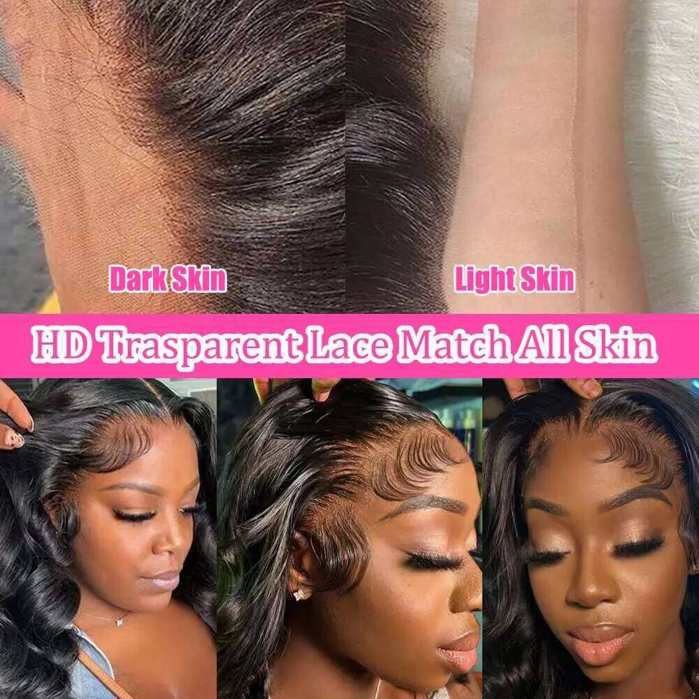 13X4 Straight Front Wigs 180% Density 13x6 HD Lace Wig Pre Plucked with baby hair 12A Virgin Human Hair