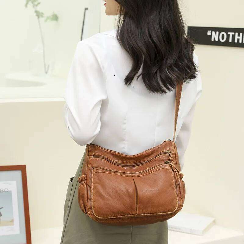 Annmouler Designer Women Shoulder Pu Leather Crossbody Bag Soft Bags For Women Quality Sac A Main Femme Pockets Bolsas