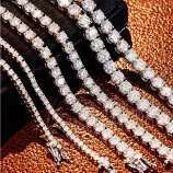 OACOCA Latest Light Luxury Style Moissanite Cuban Chain Necklace Stainless Steel with Gold Plating Religious Gift for Friends