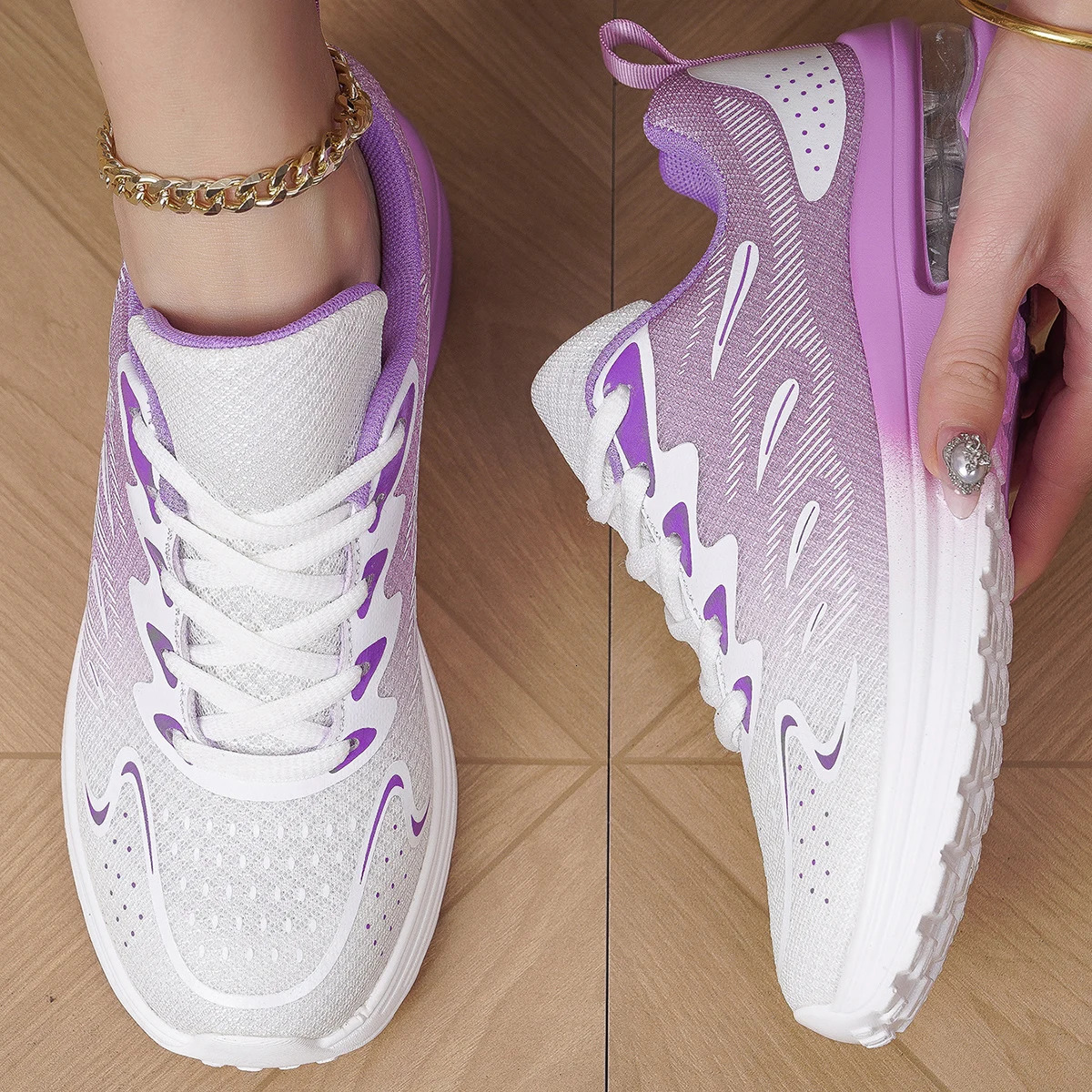 Sneaker Women Walking Shoes Womens Fashion Air Cushion Mesh Breathable Tennis Sport Shoes 250606