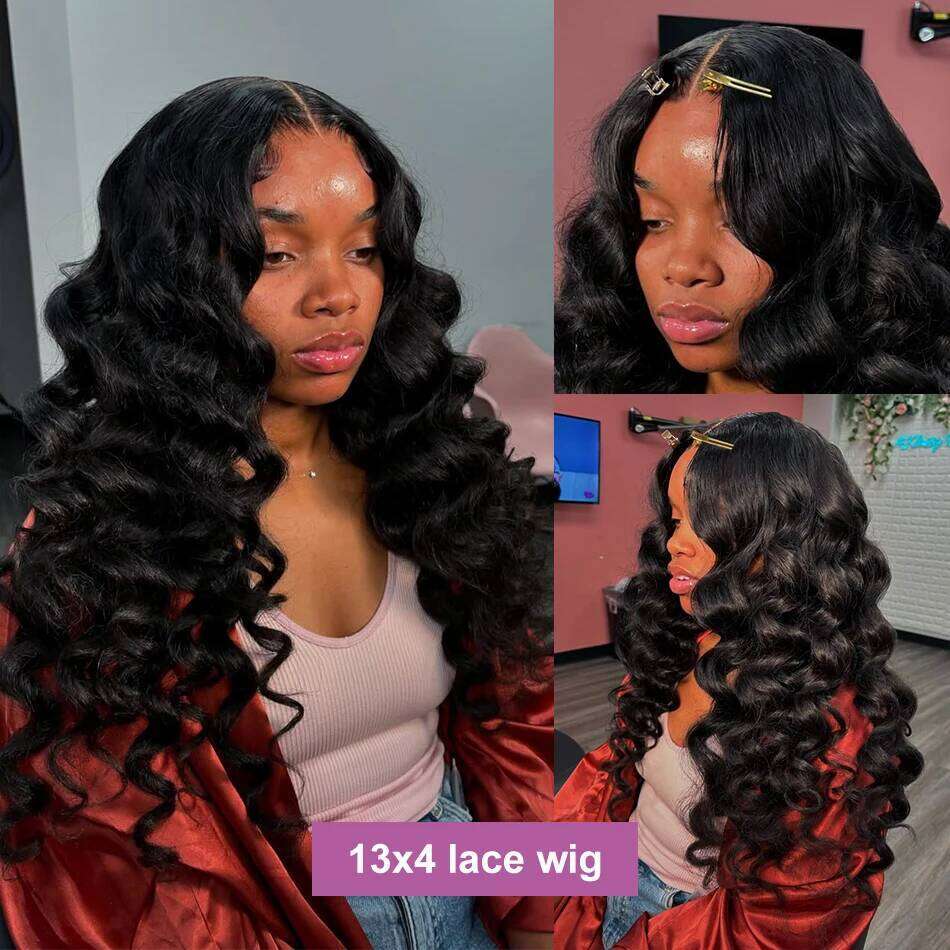 40 Inch Loose Deep Human Hair Wigs 13x6 Hd Transparent Frontal 250% Remy Water Wave 13x4 Lace Front Wig For Women