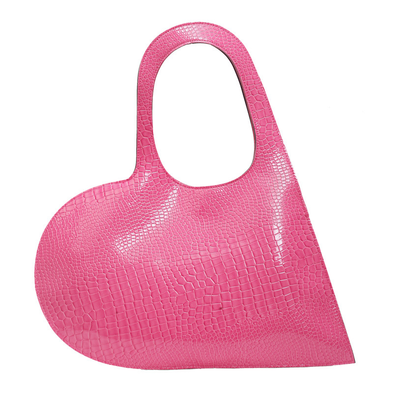 New Designer Bag European And American Style Heart Shaped Handbag For Women Autumn Winter New Street Fashion Show Large Free delivery Capacity Shoulde