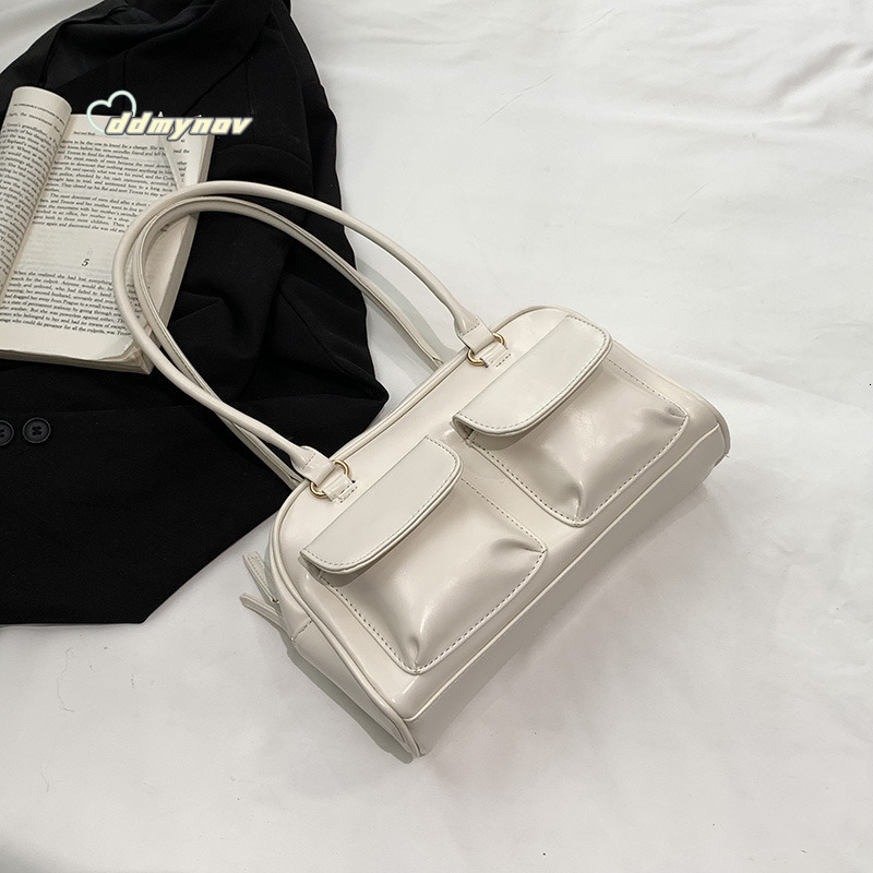 2024 New Solid Color PU Large Capacity Underarm Shoulder Korean Fashion Women's Bag ddmynov