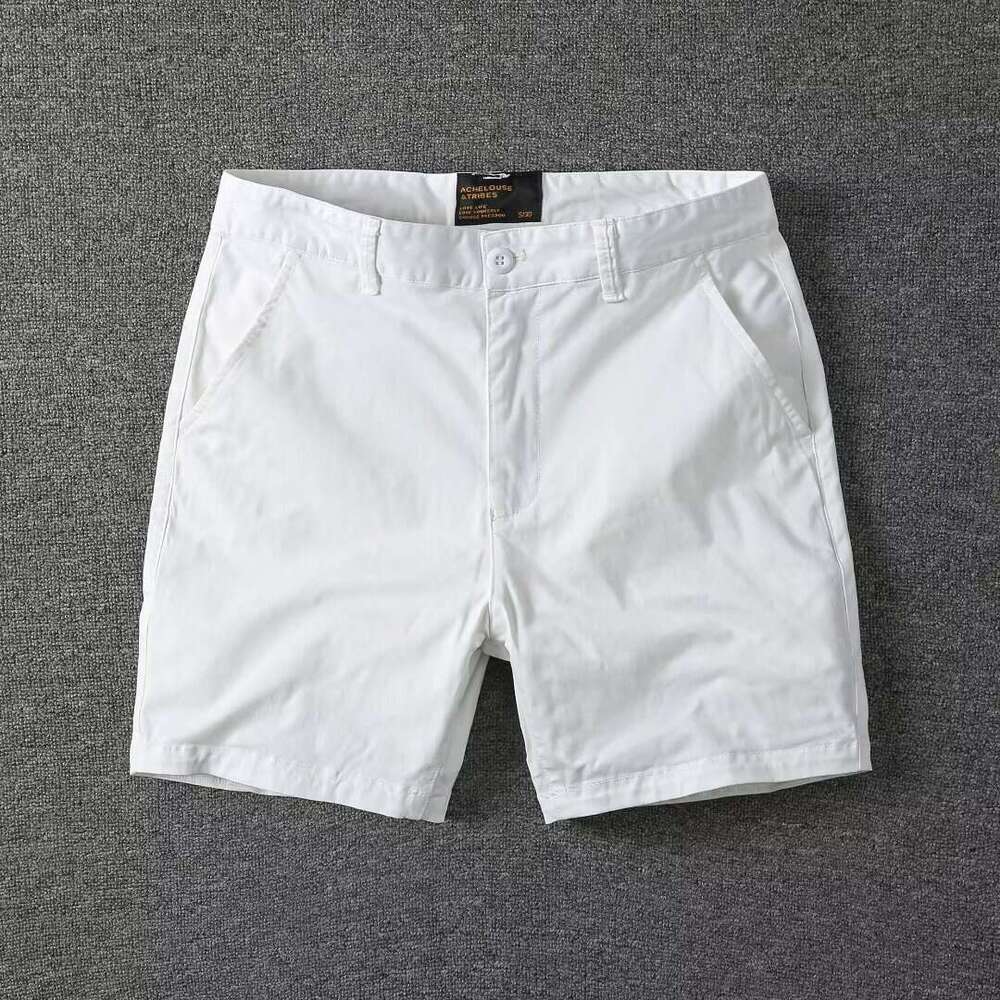 Summer New Men's Casual Slim Fit Straight Cargo With Slight Stretch, Cotton Four-Quarter Pants, Beach Shorts B5