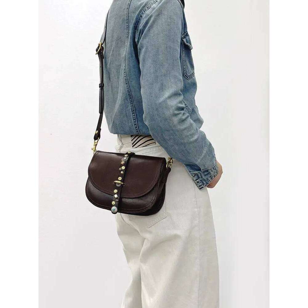 Vintage organizer designer handmade top layer cowhide women's shoulder weekend outdoor genuine leather crossbody bag
