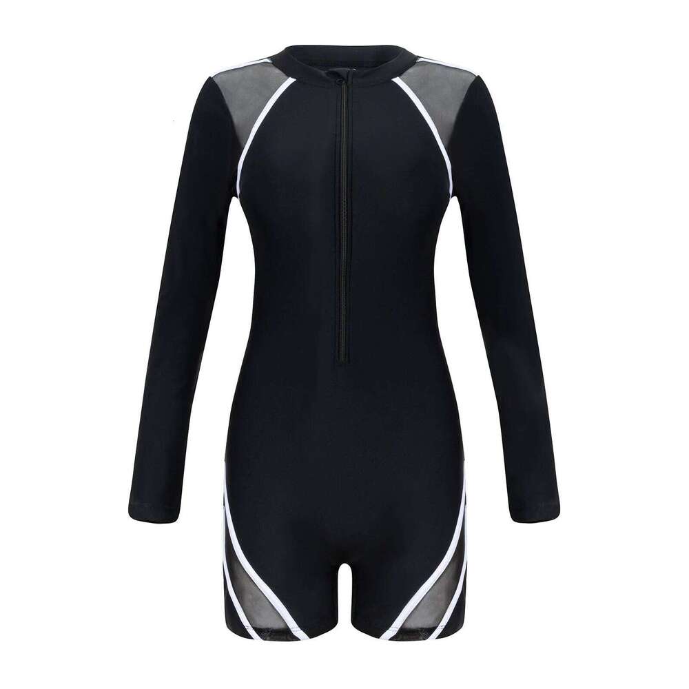 Women Swimsuit With Sleeve Female One-Piece Bathing Summer Beachwear Swimming Costume Woman Swimwear Surfing Suit