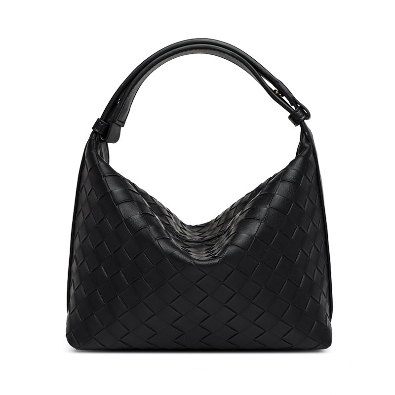 Handbag 2025 New High-End Woven Women's Niche Casual Simple Handheld Textured Pillow Bag
