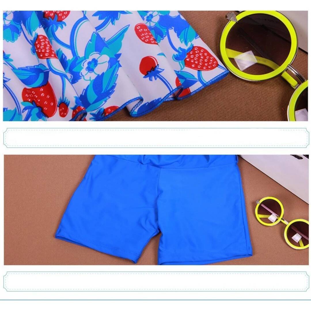 Women's Two Piece Swimsuit Sexy Open Back Printed Bathing Suit Shorts Tops Adjustable Straps Halter Monokini Bikini Sets