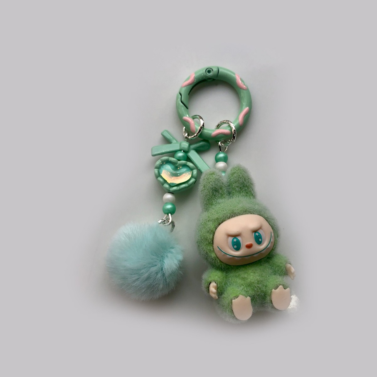 New Labubu plush keychain cartoon creative Keychains Cute Pet Bag For Walking Kids Mobile Phone Pendant Adorable Pendant