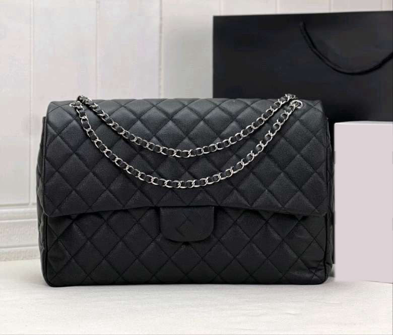 10A top qualtiy counter CF flap chian shoulder chain double classic Caviar lambskin real leather retro women ladies purse designer bag 38cm