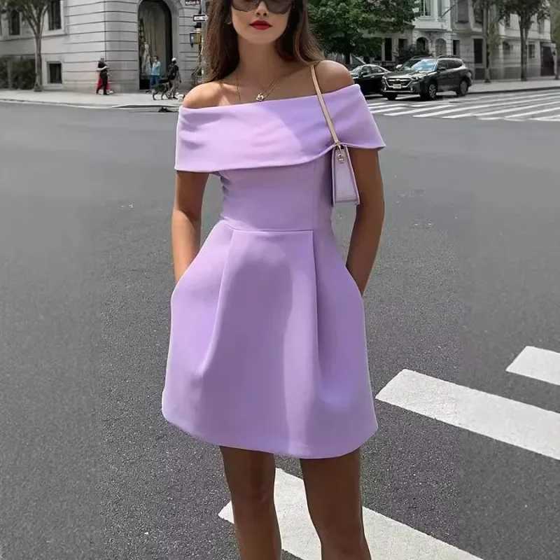 New Fashionable Hot Selling Spring and Summer New Waistband One Shoulder Dress INS Casual Party Dress for Women XJ250610