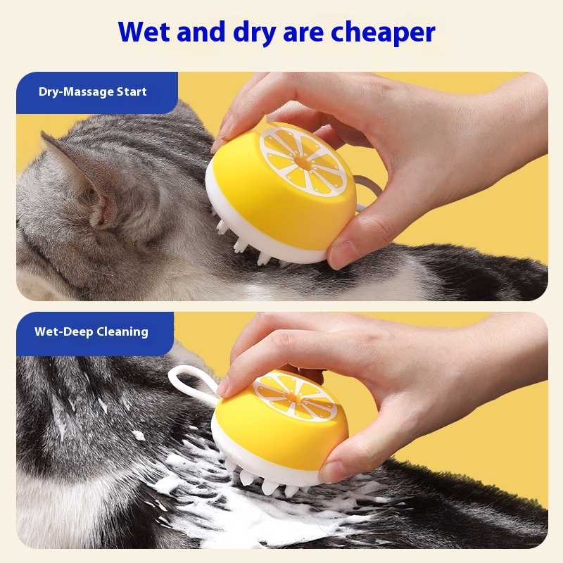 Pet Cleaning Massage Tool Silicone Bath Brush Cat Dog Supplies