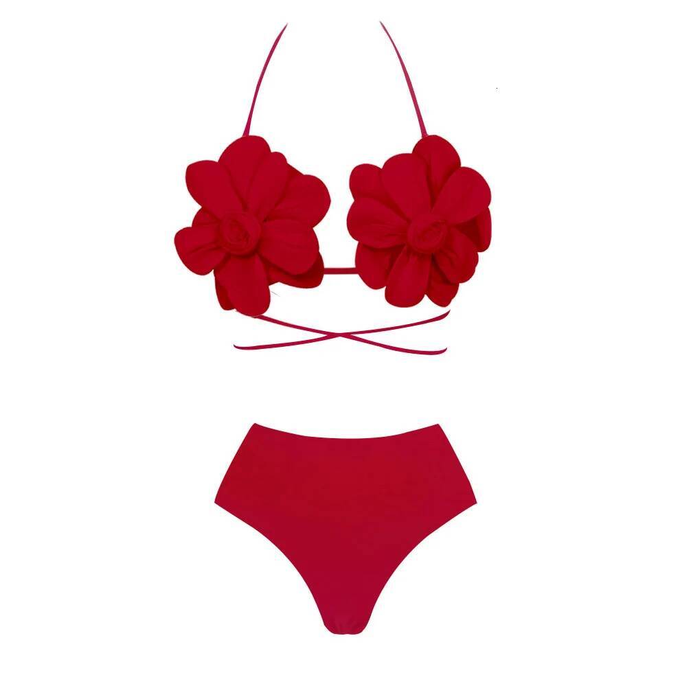 Flower Bikini Set With Skirt Designer Swimsuit Women Sexy Swimwear High Waist Biquini Desire Bodysuit Bathsuit Beachwear