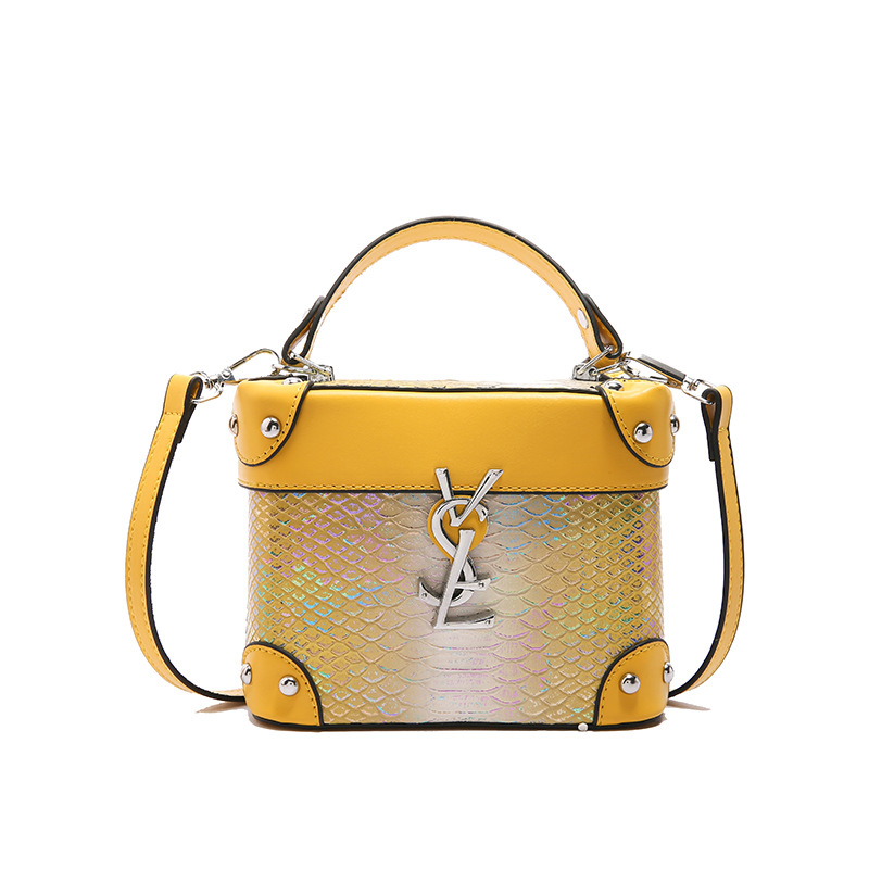 Designer bag free shipping 2025 new fashion luxury high-end texture printed box bag single shoulder crossbody bag for women