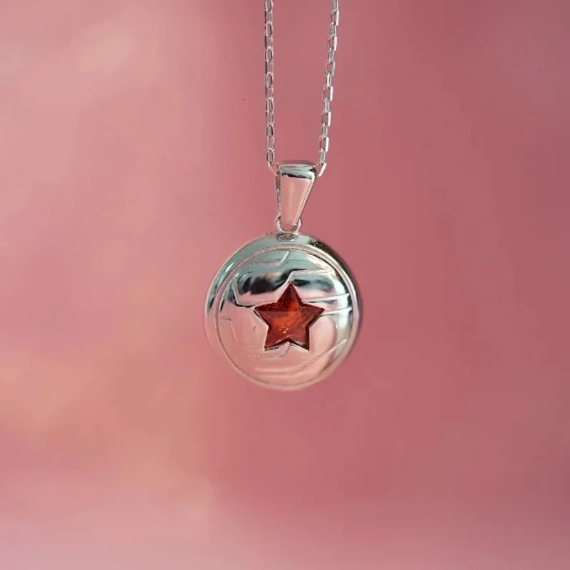 Winter Soldier Barnes Necklace For Men Women Fashion Geek Party Jewelry Accessories Gift Silver Plated Star Superhero Necklace 250609