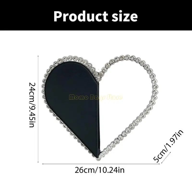 X90D Unique Heart Clutch Evening Bag Handbag For Elegant Evenings And Occasion 250606