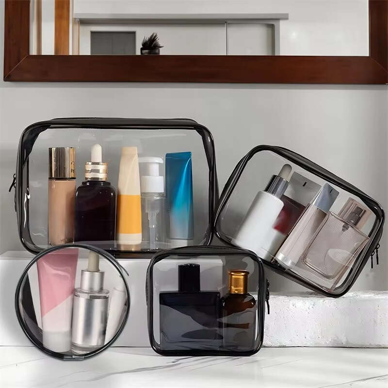 PVC Large Capacity Transparent Makeup Summer Toiletry Storage Bag For Women Cosmetics OEM Available