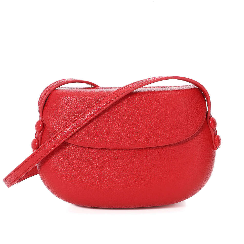 New Versatile Lychee Texture Niche Saddle Trendy Simple Crossbody Women's Shoulder Phone Bag